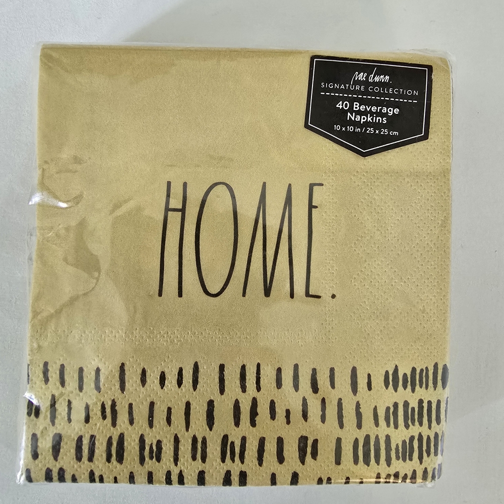 Rae Dunn Home Beverage Napkins - Tan